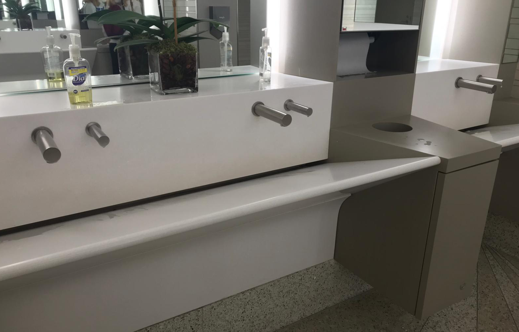 La Guardia NY Airport - Tubular Touch Free Soap Dispenser & Tubular