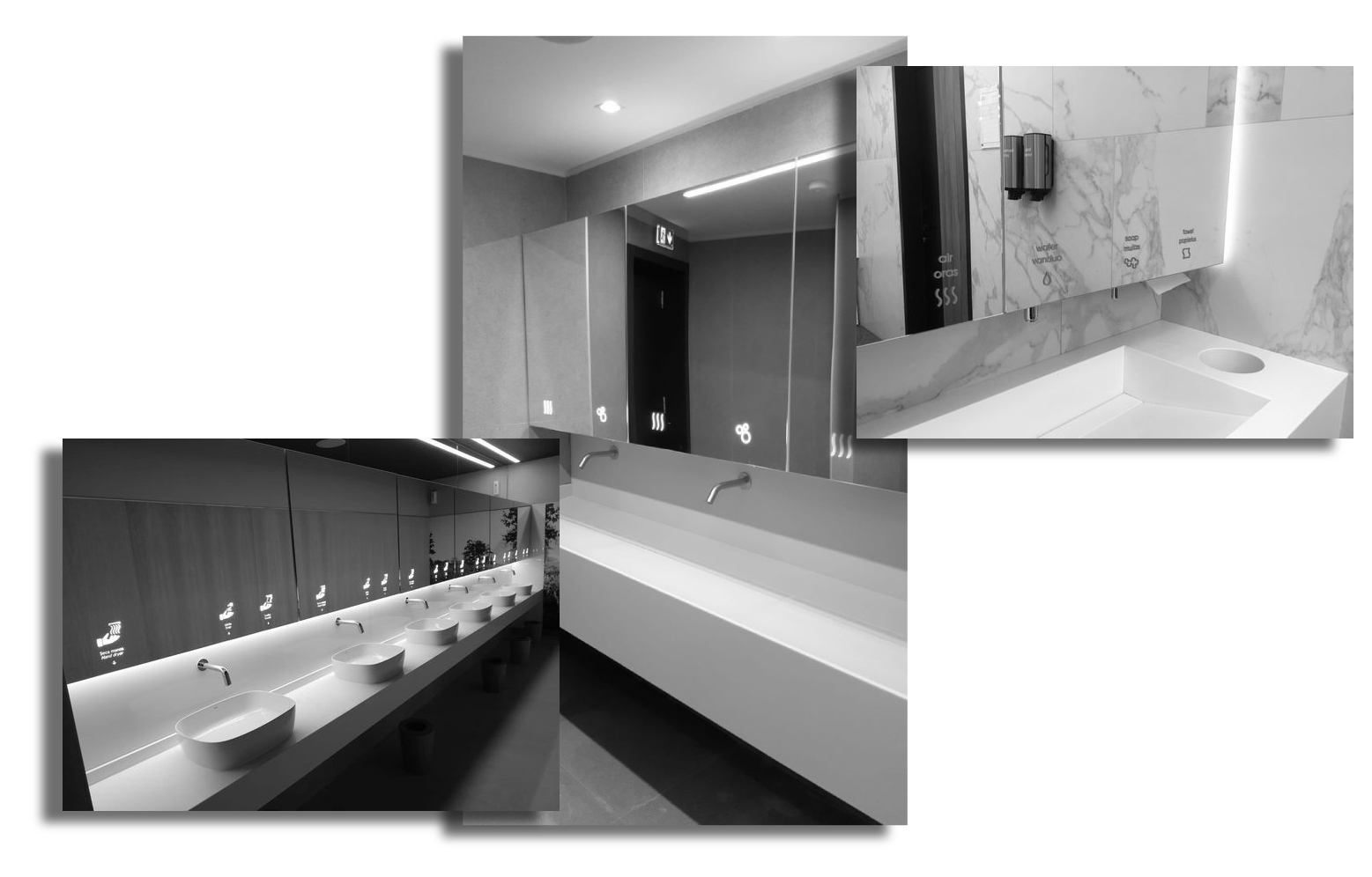 Stern automatic soap dispensers, hand dryers and touchless faucets