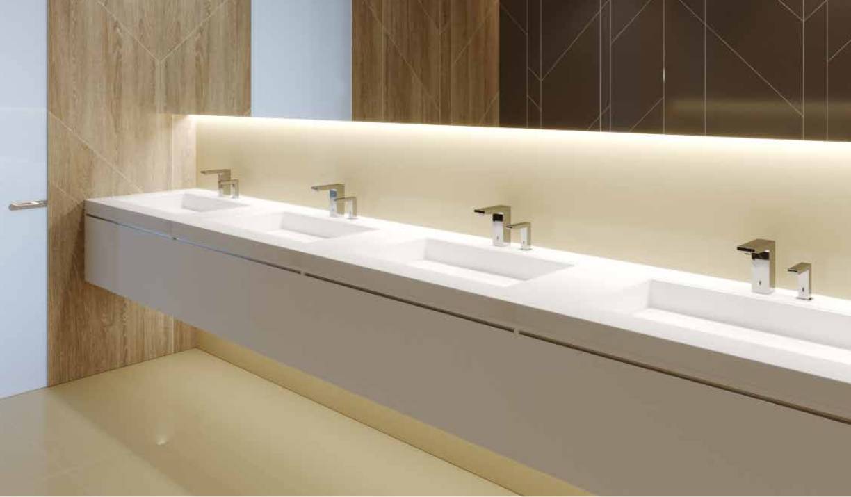 Touchless commercial soap dispensers -INVINCIBLE QUADRAT SOAP DISPENSERS AND FAUCETS - Stern Engineering Touchless Faucets, Automatic Soap Dispensers, Hand Dryers, Flush Valves for Urinals and Toilets & Bathroom Accessories