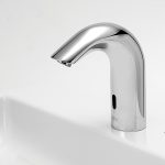 Touchless Faucets - Deck Mounted Bathroom Faucet - Touch Free Lavatory Faucets Touch-free electronic faucet for deck-mounted installations Classic-AB1953_on_bg