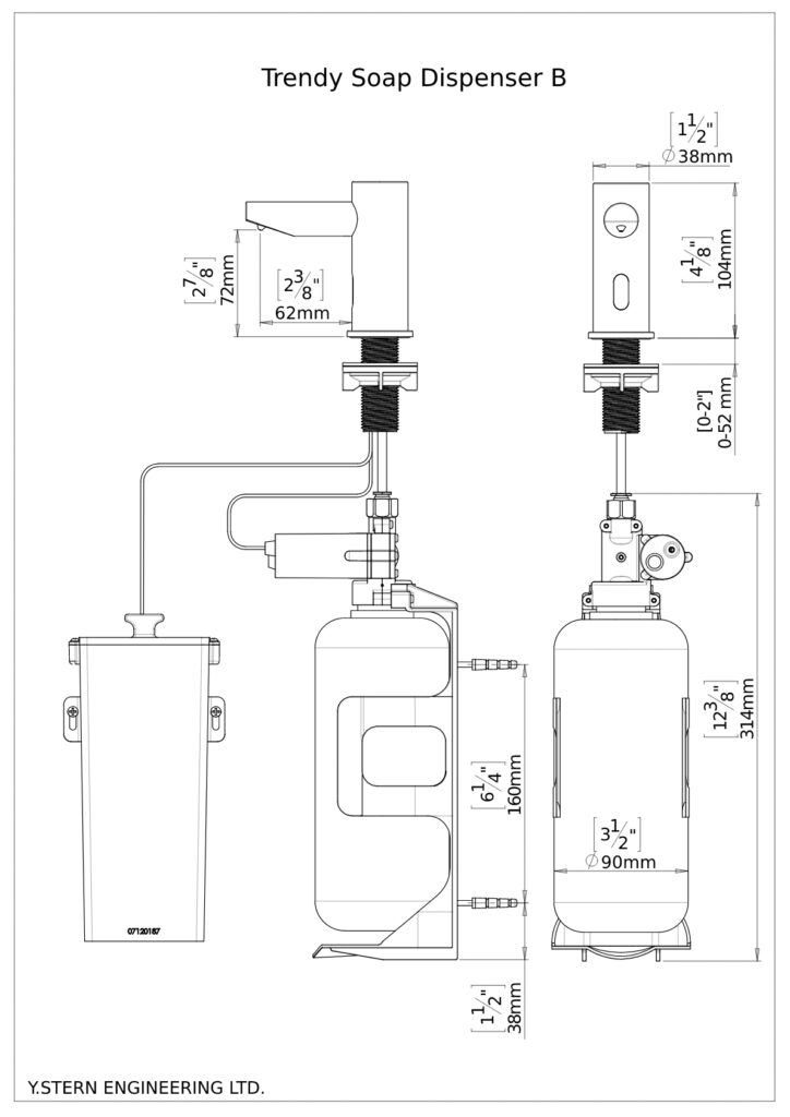 Dimensional Drawing - Touchless Automatic Soap Dispenser - Trendy_SD_B-pdf