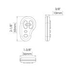 IR remote control for Stern's foam soap dispensers dimensional drawing