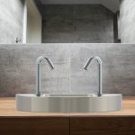 Touchless Faucets - Deck Mounted Bathroom Faucet - Touch-free deck-mounted electronic faucet Csaba Petite_sink-and-faucet-in-bathroom