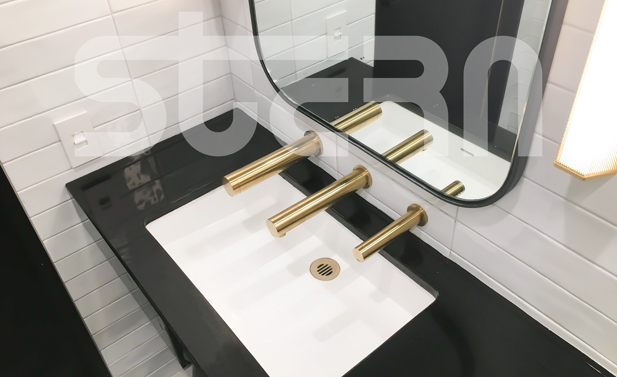 Tubular Touchless Trio – Faucet, Soap Dispenser & Hand Dryer