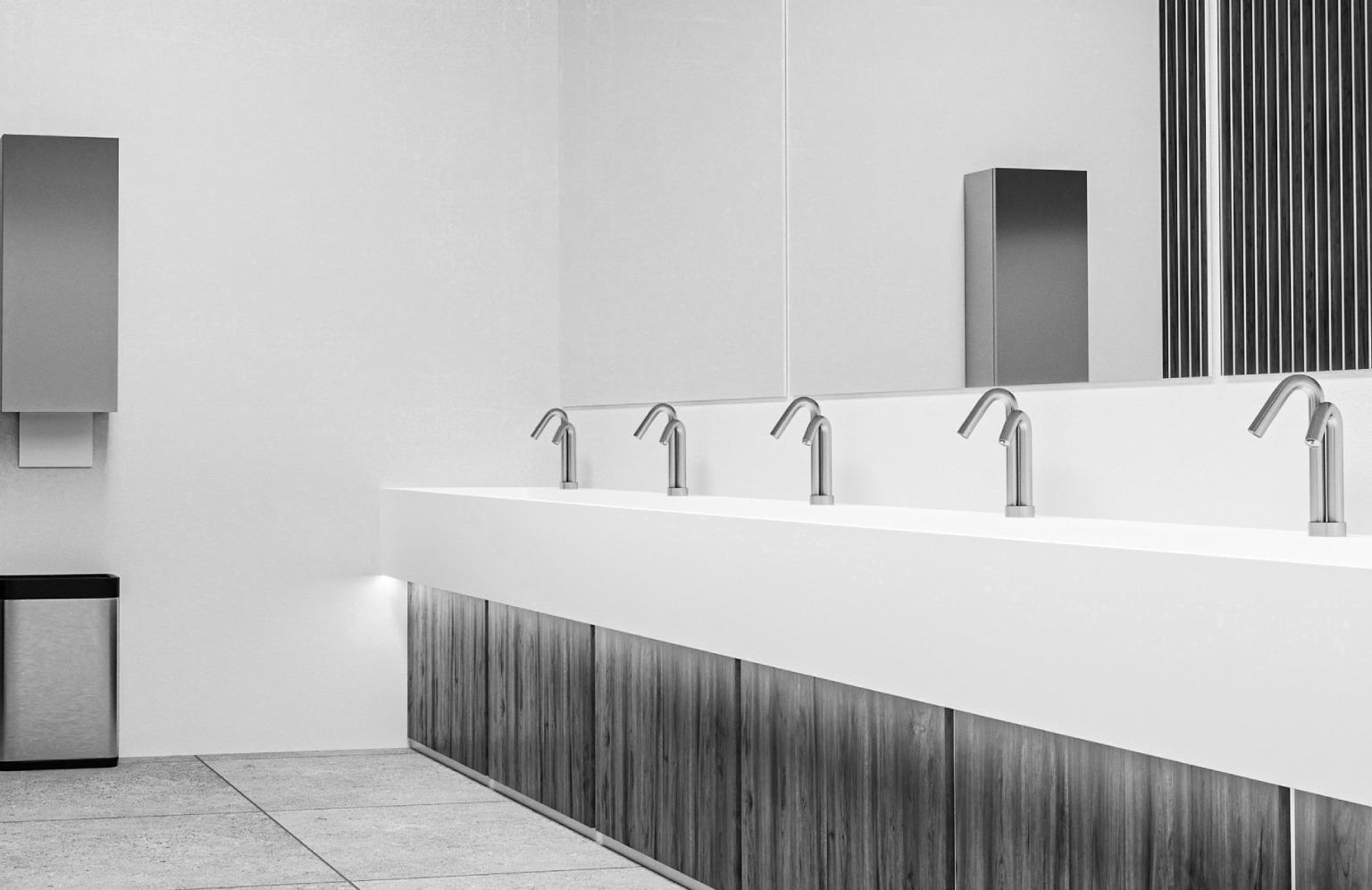 Commercial Bathrooms Retrofit - Csaba 2-in-1 does the trick