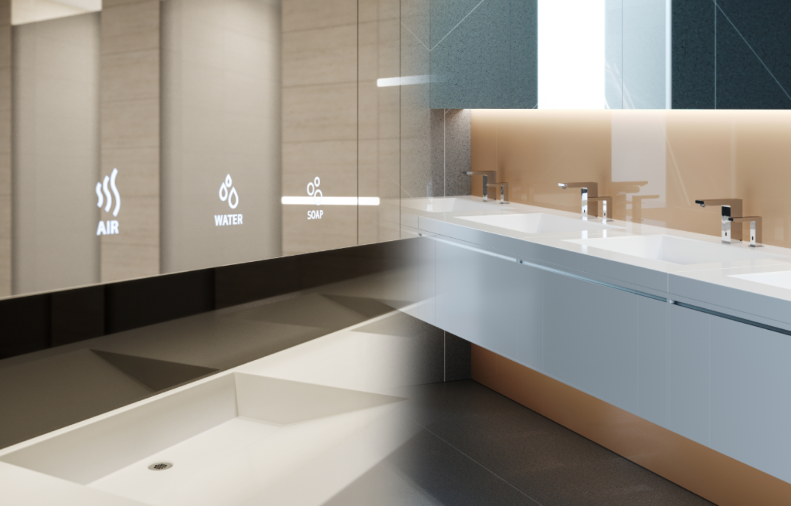 Automatic commercial bathroom touchless faucets, automatic soap