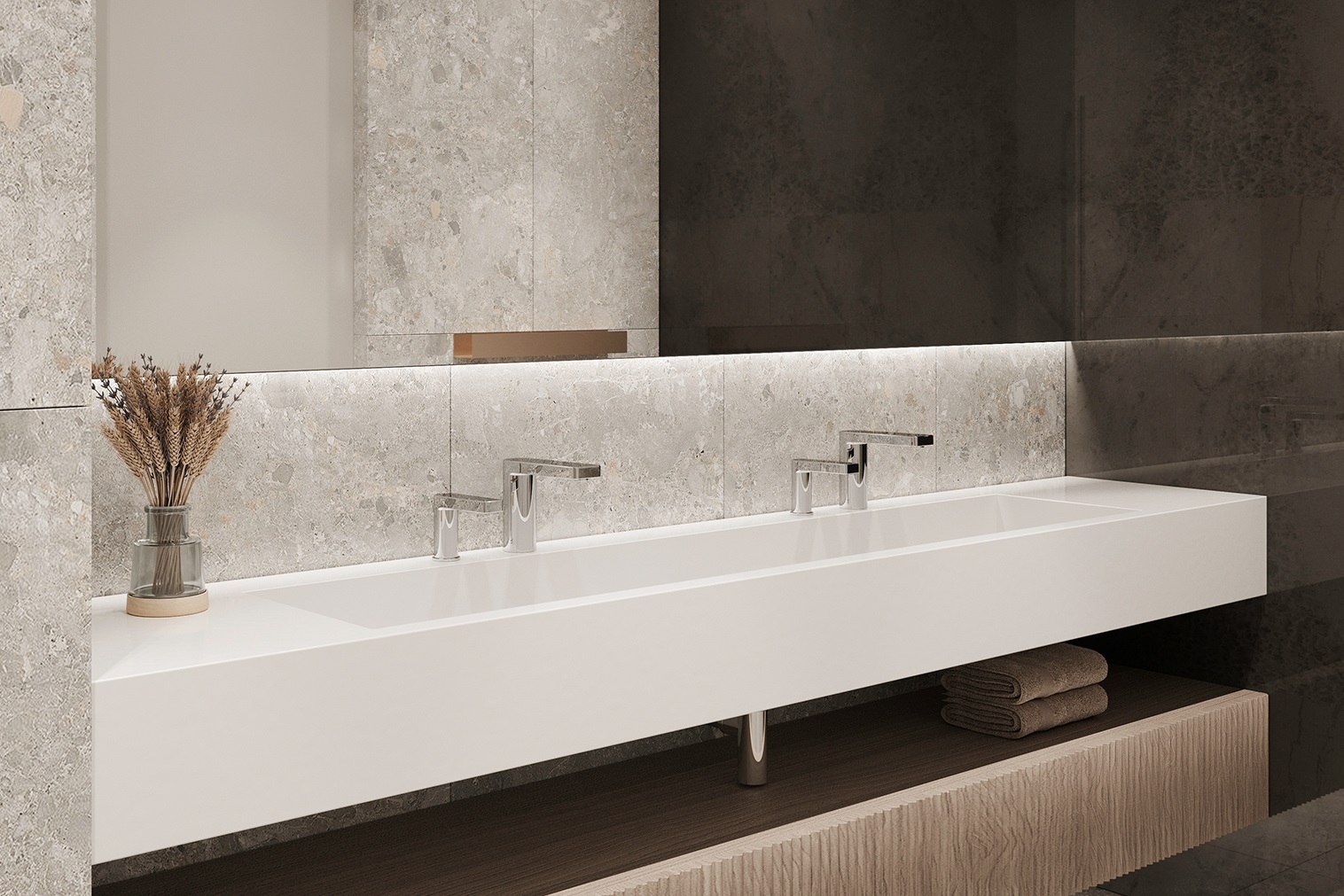 Enhancing public bathrooms with Stern's touchless deck-mounted faucets