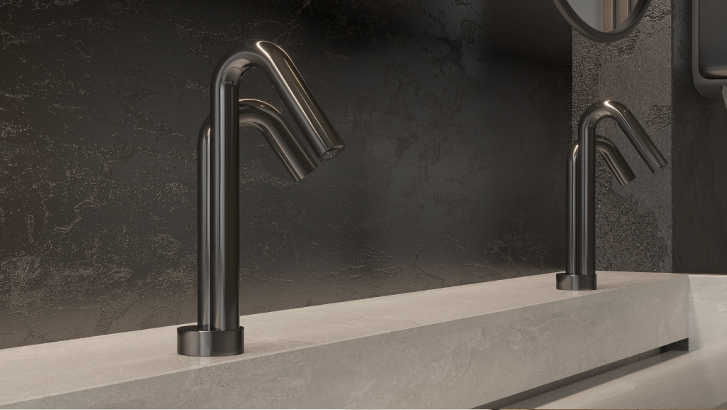Csaba 2-IN-1: A Touch-Free Faucet and Sensor-Operated Soap Dispenser for Commercial Restrooms and High Traffic Areas
