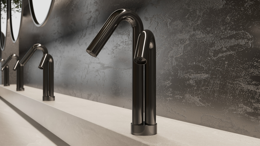 Csaba 2-IN-1_ Touch-Free Deck-Mounted Faucet with Sensor-Operated Soap Dispenser