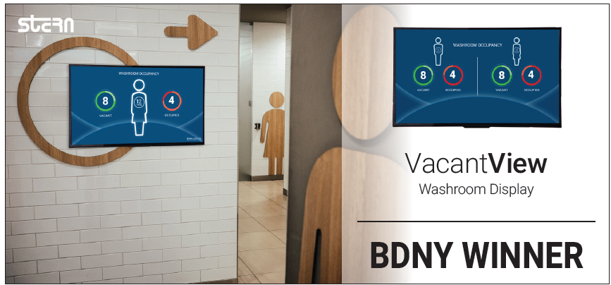 VV1 | Setting New Standards in High-Traffic Washrooms: Stern’s Award-Winning VacantView Display and Touchless Partitions